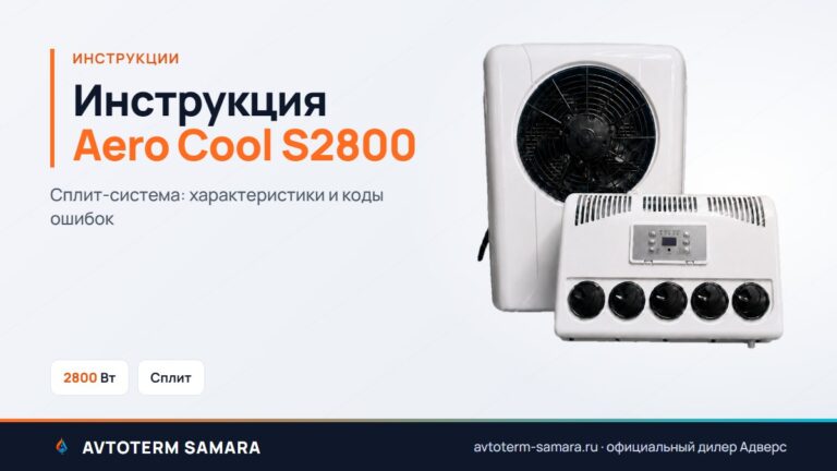 Инструкция сплит-системы Aero Cool S2800 - характеристики и коды ошибок